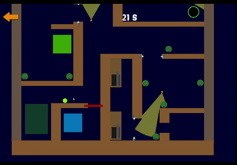 A later build of Getaway Golf showing polished mobile UI with timer and refined level design